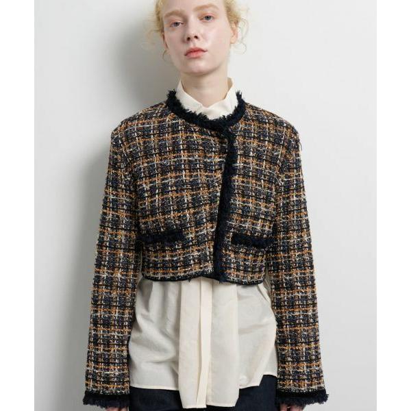 LANVIN en Bleu / ランバン オン ブルー ニットツイードジャケット