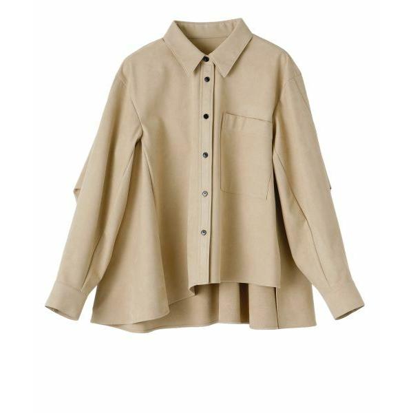 LANVIN en Bleu / ランバン オン ブルー フェイクスウェードフレアシャツ