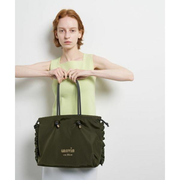 LANVIN en Bleu / ランバン オン ブルー サイドフリルドロストトートバッグ小