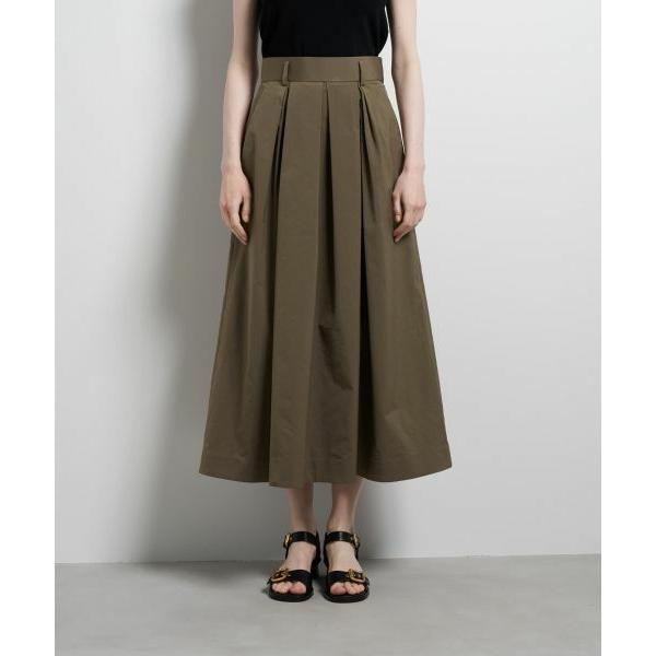 LANVIN en Bleu / ランバン オン ブルー タフタタックフレアスカート