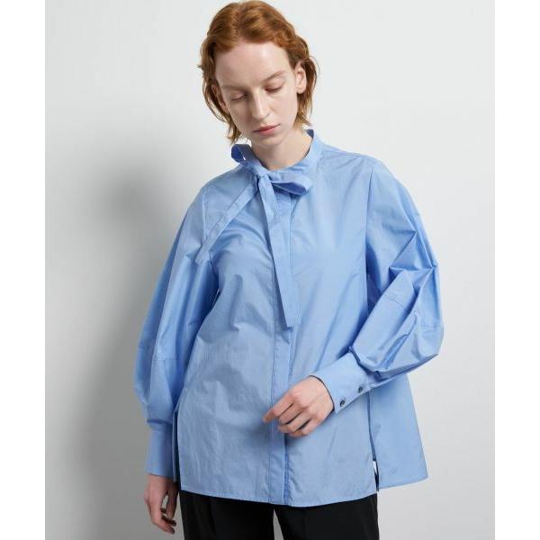 LANVIN en Bleu / ランバン オン ブルー シルキータイプライターボウタイリボンブラウ...