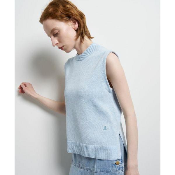 LANVIN en Bleu / ランバン オン ブルー メランジノースリーブニット