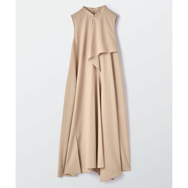 LANVIN en Bleu / ランバン オン ブルー ライトタフタアシンメトリーフレアワンピース