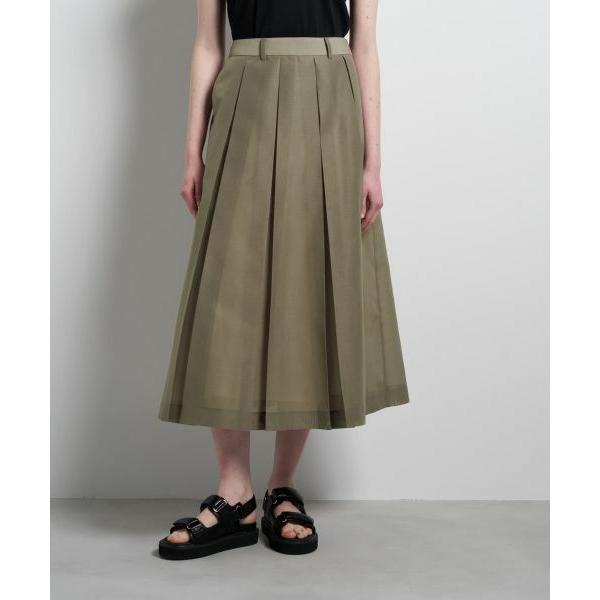 LANVIN en Bleu / ランバン オン ブルー シアーボックスプリーツスカート