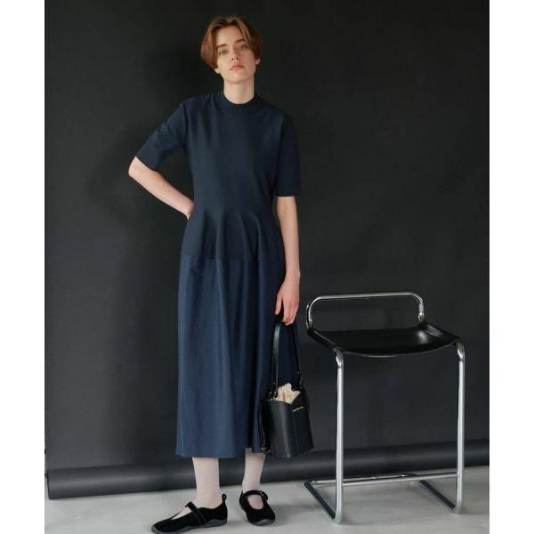 LANVIN en Bleu / ランバン オン ブルー ニットコンビフレアワンピース