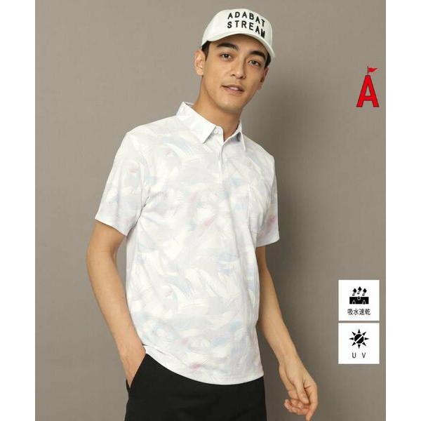 ADABAT STREAM / アダバットストリーム UVカット/吸水速乾 フェザープリントポロシャ...