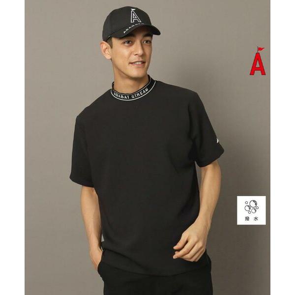 ADABAT STREAM / アダバットストリーム 撥水加工 ロゴラインストレッチモックネックT