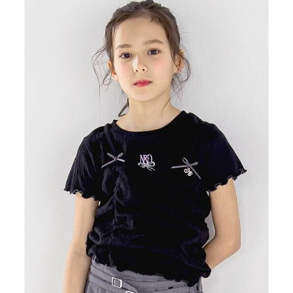 nexchic / ネクシック リボン付きギャザーキャミ+スパンテレコ半袖Tシャツセット(110~1...