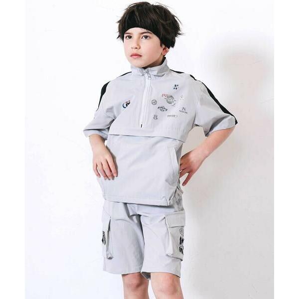 nexchic / ネクシック 半袖ハーフジップ＆ハーフパンツ セットアップ(110~150cm)