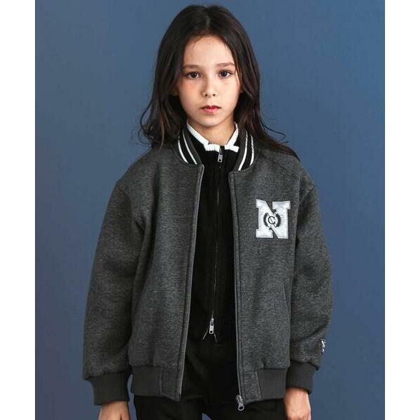 nexchic / ネクシック ロゴバッチ裏ジャギー裏毛スタジャン(110~150cm)