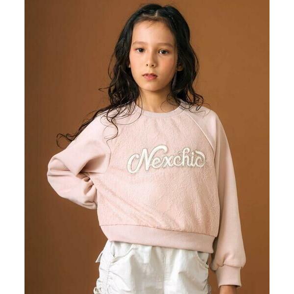 nexchic / ネクシック サテンパッチレース裏毛トレーナー(110~150cm)