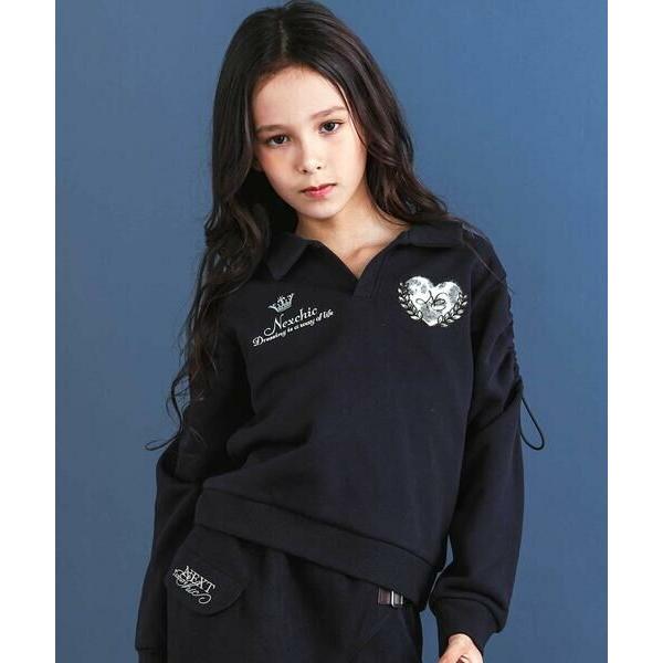 nexchic / ネクシック ロゴバッチ裏起毛裏毛ラガーシャツ(110~150cm)