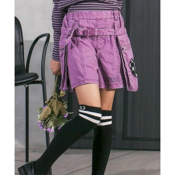 nexchic / ネクシック ツイルヒョウ柄デニムショートパンツ(110~150cm)