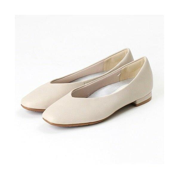 AcureZ / アキュアーズ Vカットフラットパンプス「母趾にやさしい美パンプス」