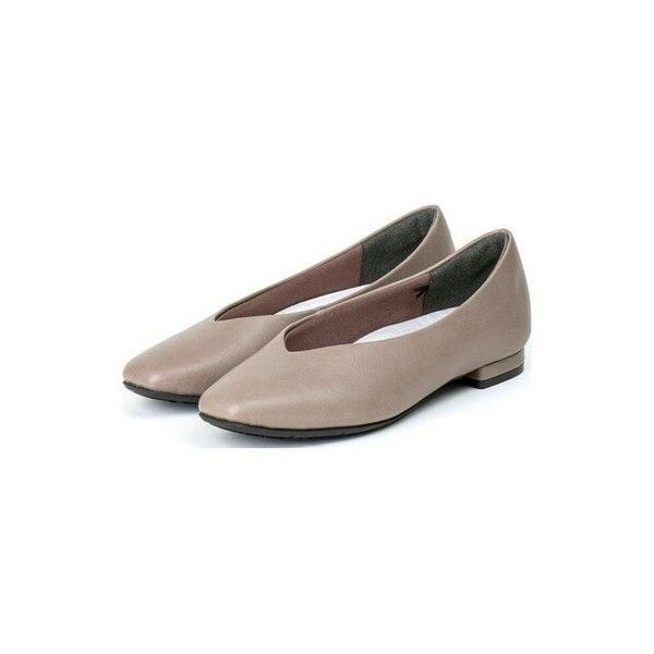AcureZ / アキュアーズ Vカットフラットパンプス「母趾にやさしい美パンプス」