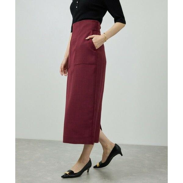 ROPE' / ロペ リネンライク ポケット付きタイトスカート/イージーケア