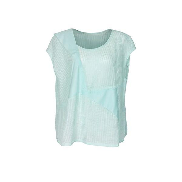 YACCOMARICARD / ヤッコマリカルド ラミーボイル折り紙 クルーネックフレンチ袖 P/O...