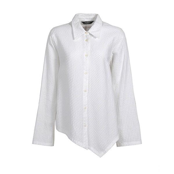 YACCOMARICARD / ヤッコマリカルド ローン総ピン 斜メ総ピン 裾アシメ 長袖BL