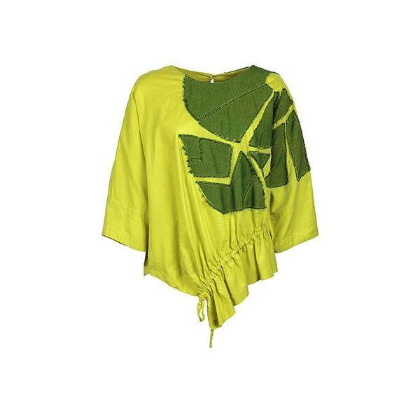 YACCOMARICARD / ヤッコマリカルド ボタニカルカットワークWアシメドロスト襟ナシ P/...