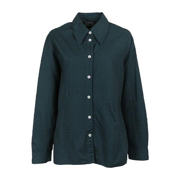 YACCOMARICARD / ヤッコマリカルド ローン部分ピンカーブパッチワーク長袖シャツ