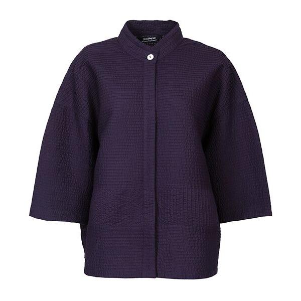 YACCOMARICARD / ヤッコマリカルド ローン総ピンハイネックウエスト縦ピン五分袖シャツ