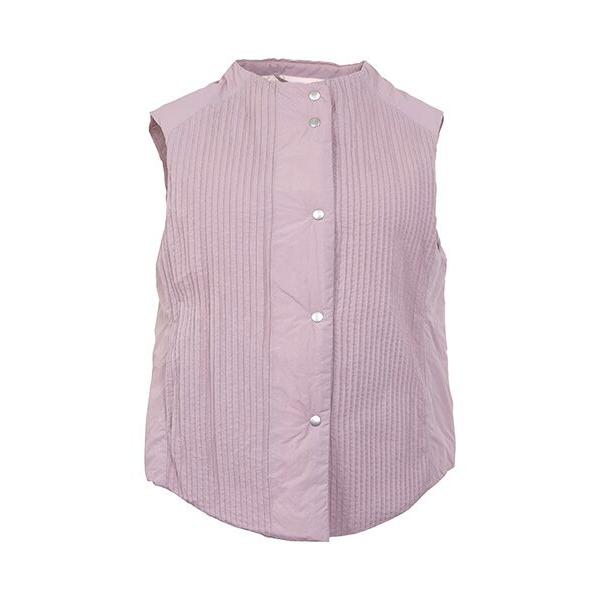 YACCOMARICARD / ヤッコマリカルド リンクルナイロンキルト 部分タテピンドット釦ボトル...