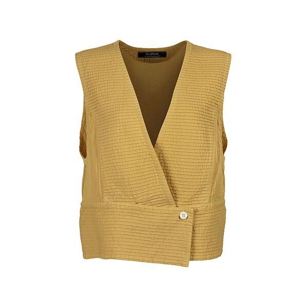 YACCOMARICARD / ヤッコマリカルド ブロード総ピンスリットデザインショートベスト