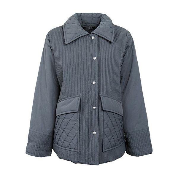 YACCOMARICARD / ヤッコマリカルド リンクルナイロンキルト 身頃タテピン+ポケット斜ピ...