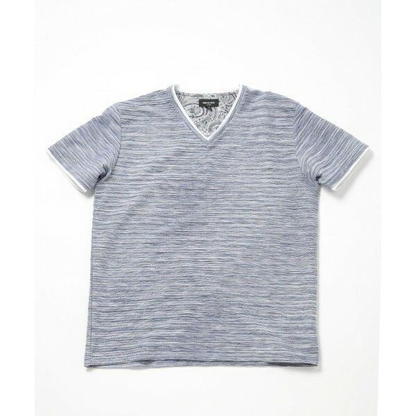 MEN'S BIGI / メンズビギ 吸水速乾(ABS加工)スラブタックVネックカットソー