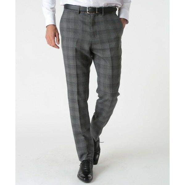 MEN'S BIGI / メンズビギ ミックスヤーンブッチャーチェックスラックスパンツ