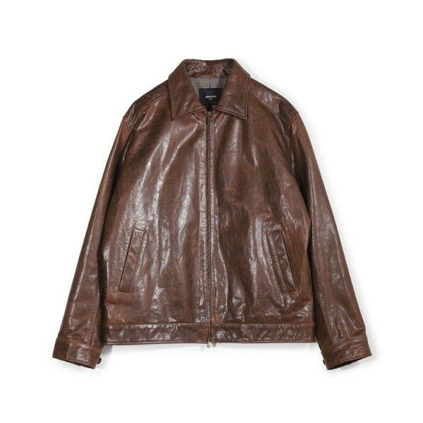 MEN'S BIGI / メンズビギ ゴートレザー ライダースブルゾン
