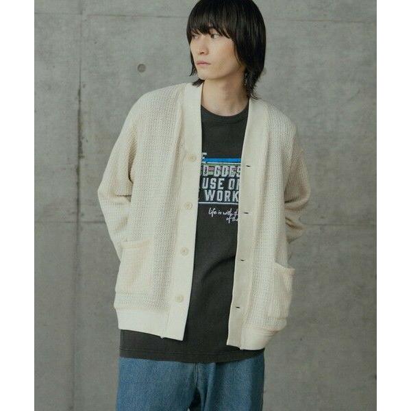 MEN'S BIGI / メンズビギ シアーライクニットカットカーディガン