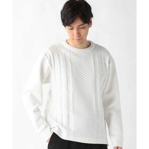 MEN'S BIGI / メンズビギ ニット×ダンボールクルーネックスウェット