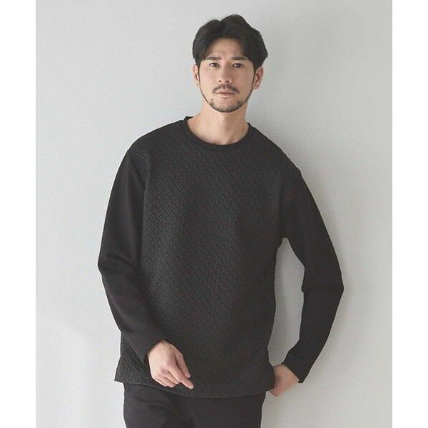 MEN'S BIGI / メンズビギ ジャガード×ダンボールバスケットスウェット