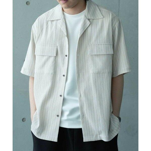 MEN'S BIGI / メンズビギ シャーリングストライプオープンカラーシャツ