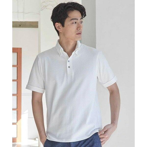 MEN'S BIGI / メンズビギ カットサッカースキッパーポロシャツ