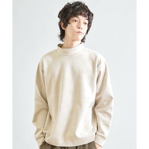 MEN'S BIGI / メンズビギ ライトフェイクスエードポンチモックネック