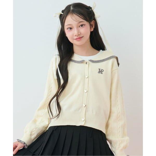 mezzo piano junior / メゾピアノジュニア セーラーカーディガン×Tシャツセット