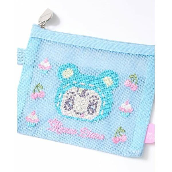 mezzo piano junior / メゾピアノジュニア アソートキャラ刺しゅうメッシュポーチ【...