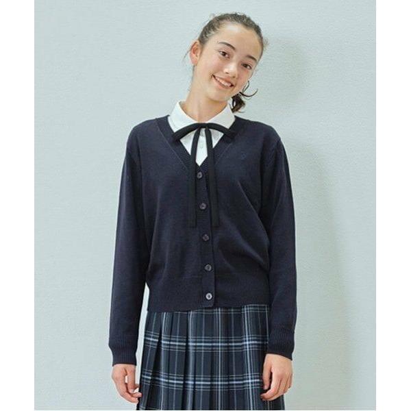 pom ponette junior / ポンポネット ジュニア *Vネックウールカーディガン