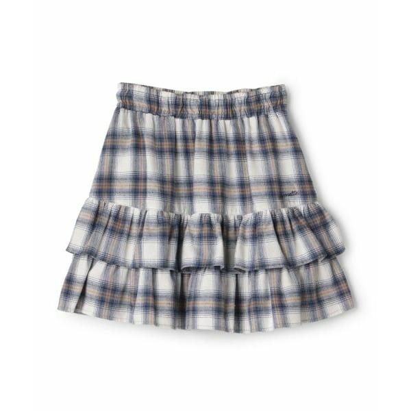 pom ponette junior / ポンポネット ジュニア チェックティアードスカート×インナ...
