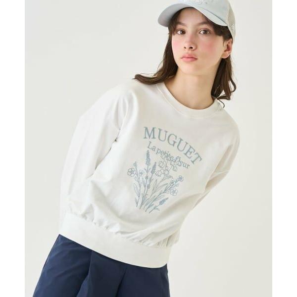 pom ponette junior / ポンポネット ジュニア フラワー刺しゅうプルオーバー