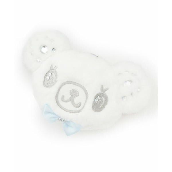 pom ponette junior / ポンポネット ジュニア ホワイトミントくん ふわきらポーチ