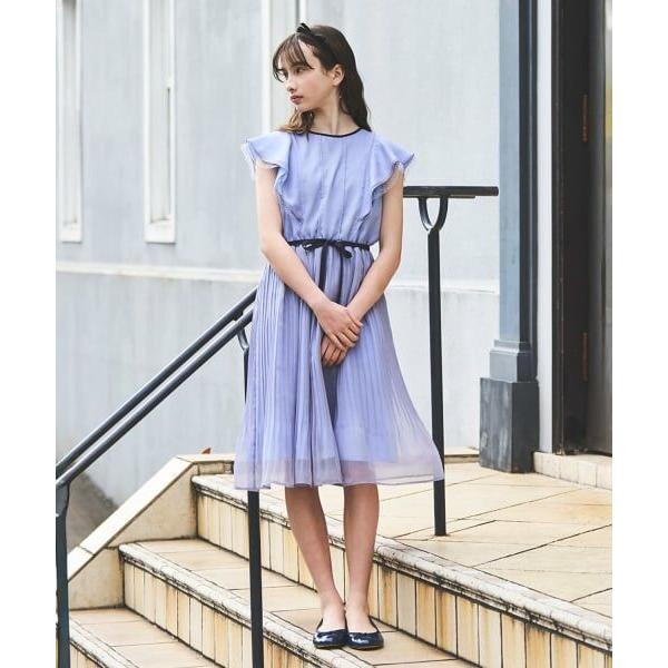 pom ponette junior / ポンポネット ジュニア ラメシフォンワンピース