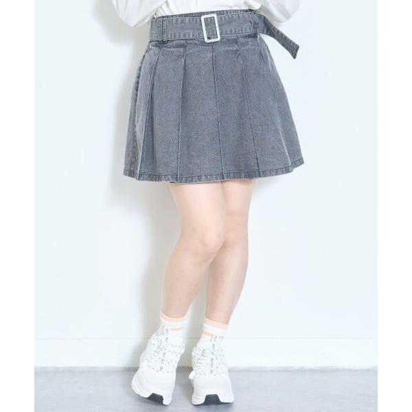 Lovetoxic / ラブトキシック 【LTXC】ベルトつきデニムプリーツスカート