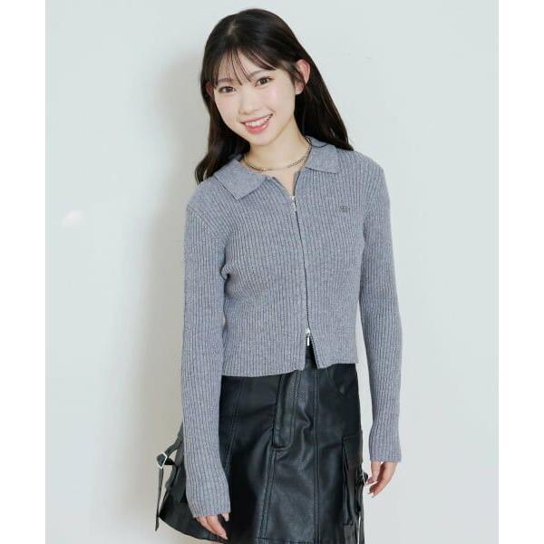 Lovetoxic / ラブトキシック 【LTXC】【洗える】リブWジップカーディガン