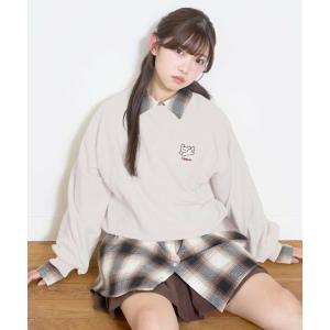 Lovetoxic / ラブトキシック 【秒かわトップス】アニマル刺しゅうベーシックトレーナー