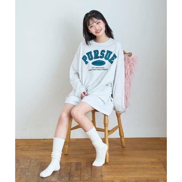 Lovetoxic / ラブトキシック カレッジロゴミニ裏長袖ハーフパンツ上下セット