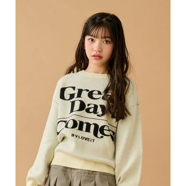 by LOVEiT / バイ ラビット ロゴジャカードニット