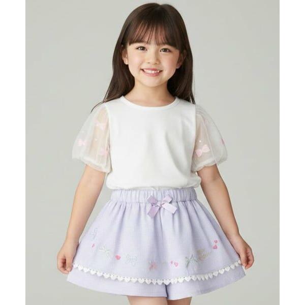 Pupil House / ピューピルハウス ギンガムチェックガーリーモチーフキュロット